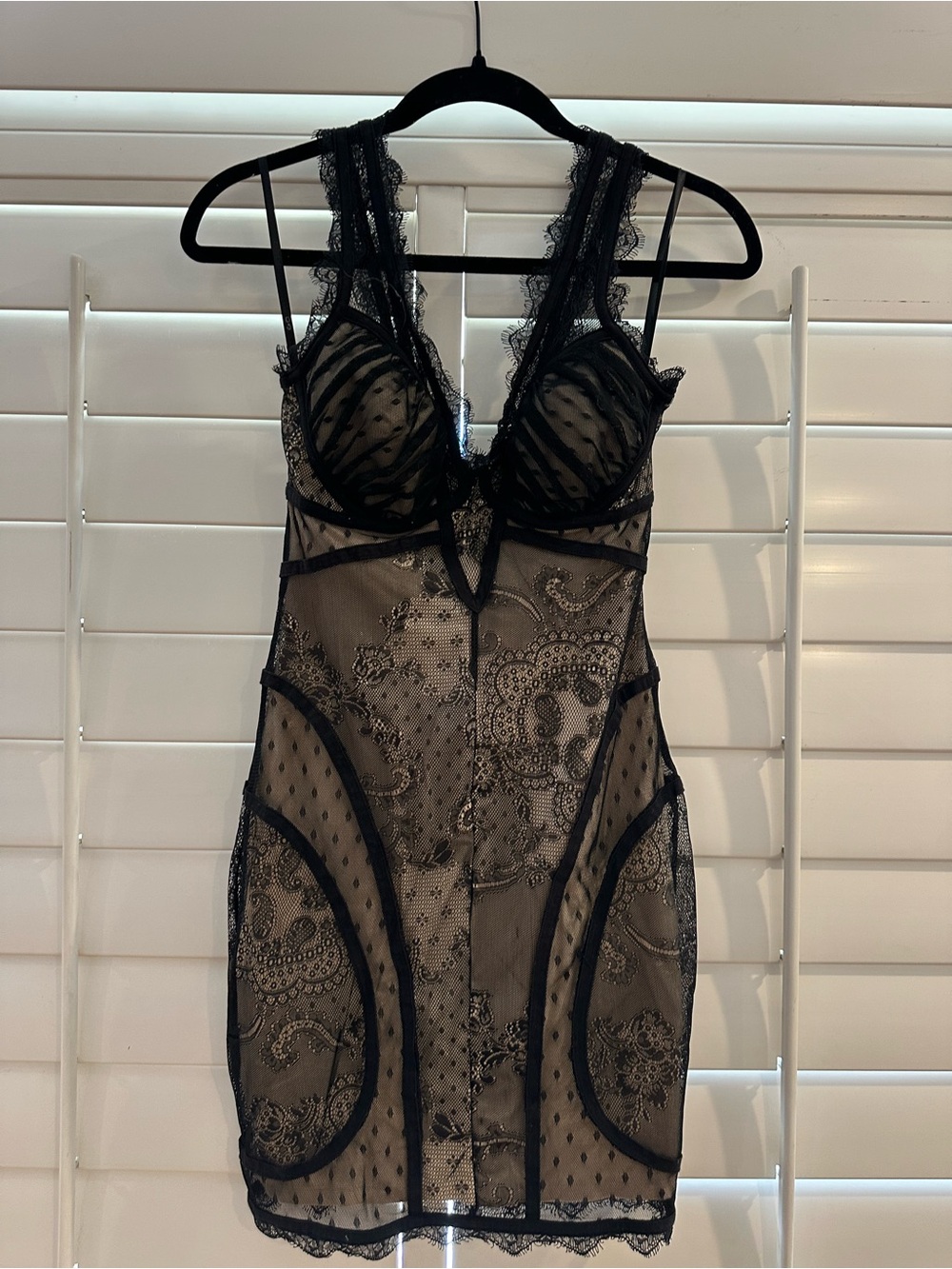 Sheer Black Lace Chemise Slip - Elegant Women's Intimates